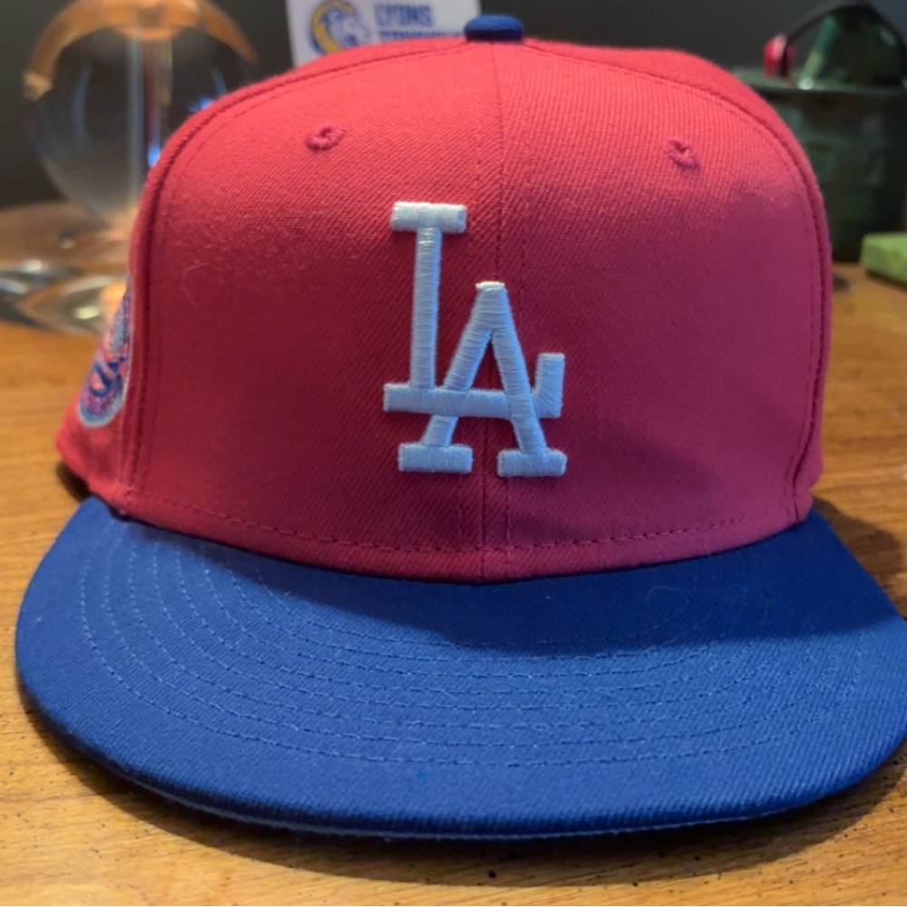 Pink and Blue LA Cap